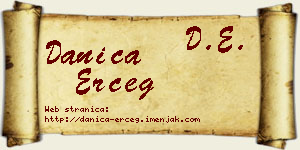 Danica Erceg vizit kartica
